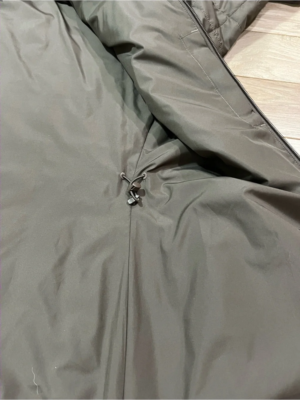 The North Face Womens Medium Brown Quilted Hooded Puffer Coat